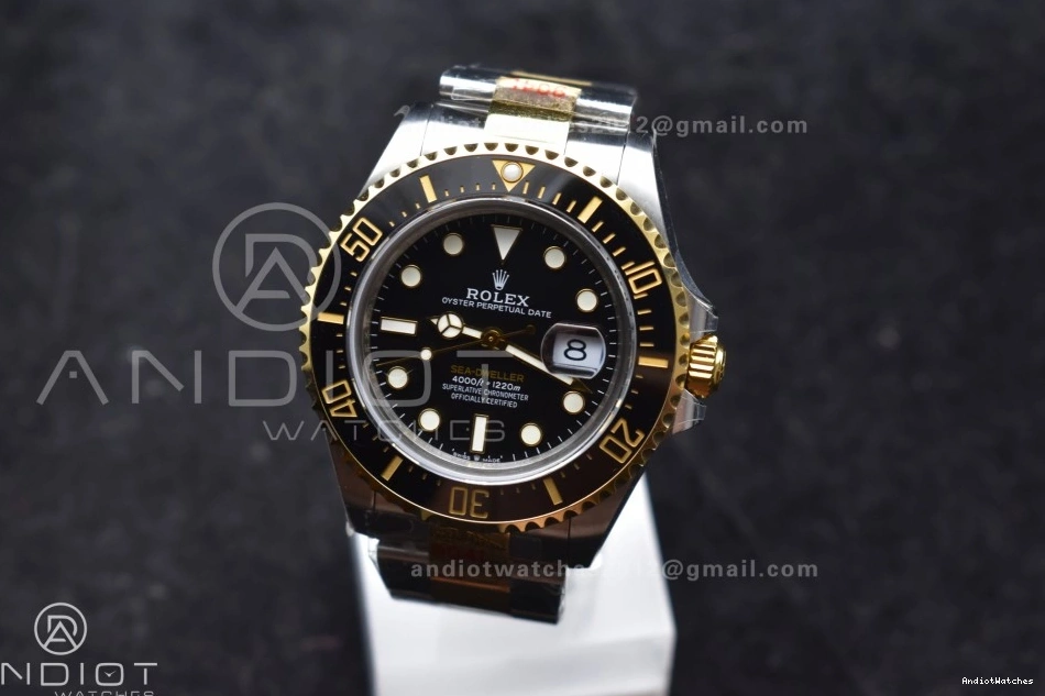 Two Sea-Dweller GMF on 126603 Dial Edition SS V A2824 Best YG YG SS 1061 Upgraded Black Tone Bracelet 1012